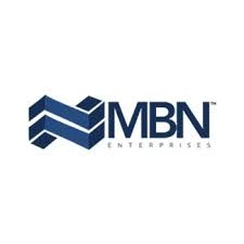 MBN Enterprises logo with stylized blue letters